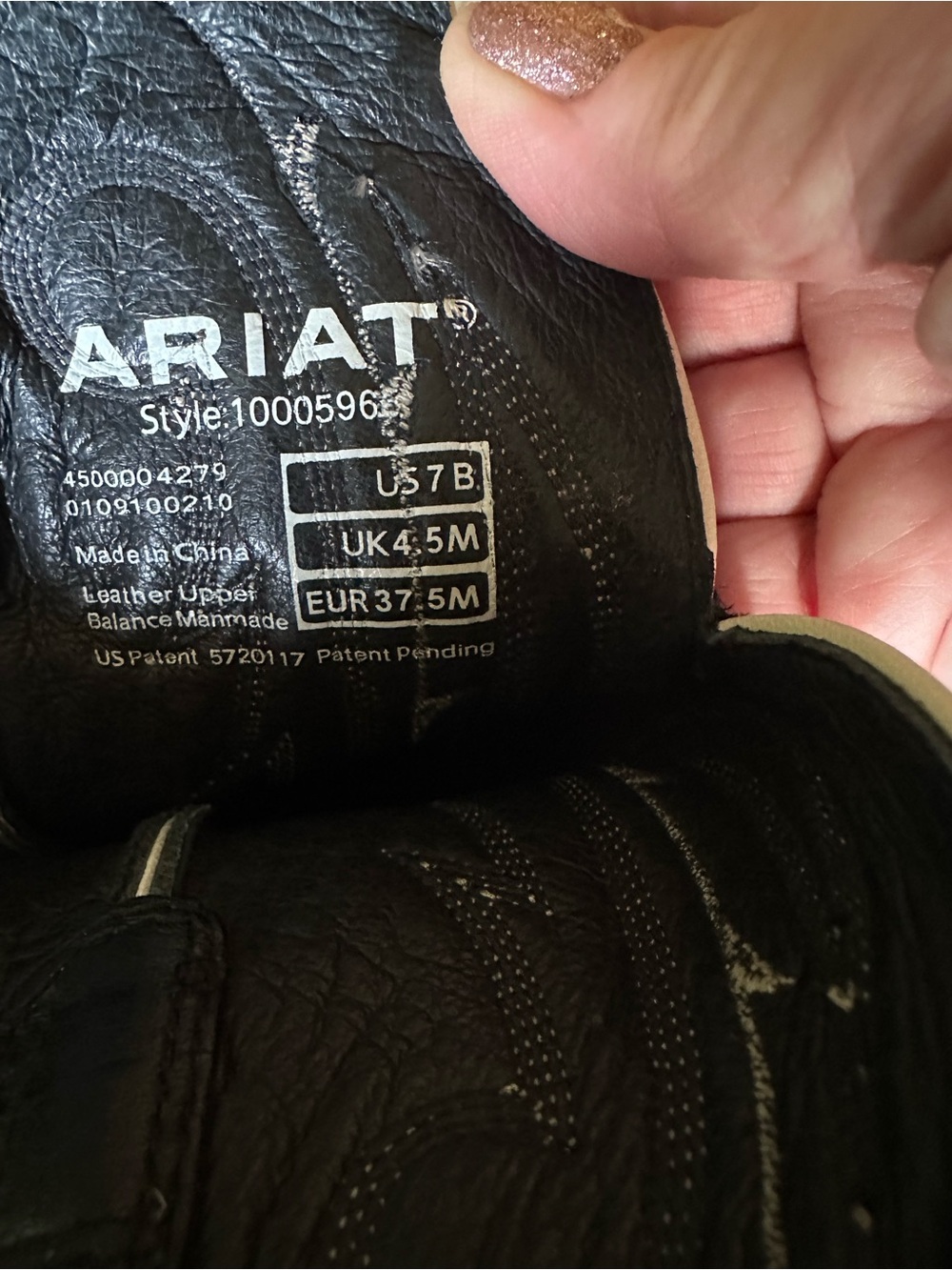 Women’s Ariat Black Embroidered Western Cowboy Boots. - Picture 4 of 6
